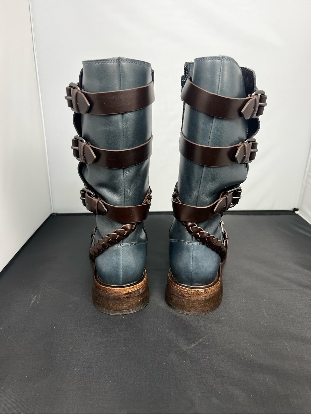 New Free People Billie Buckle Boots Size 7 MSRP: $298 Leather - Picture 7 of 7